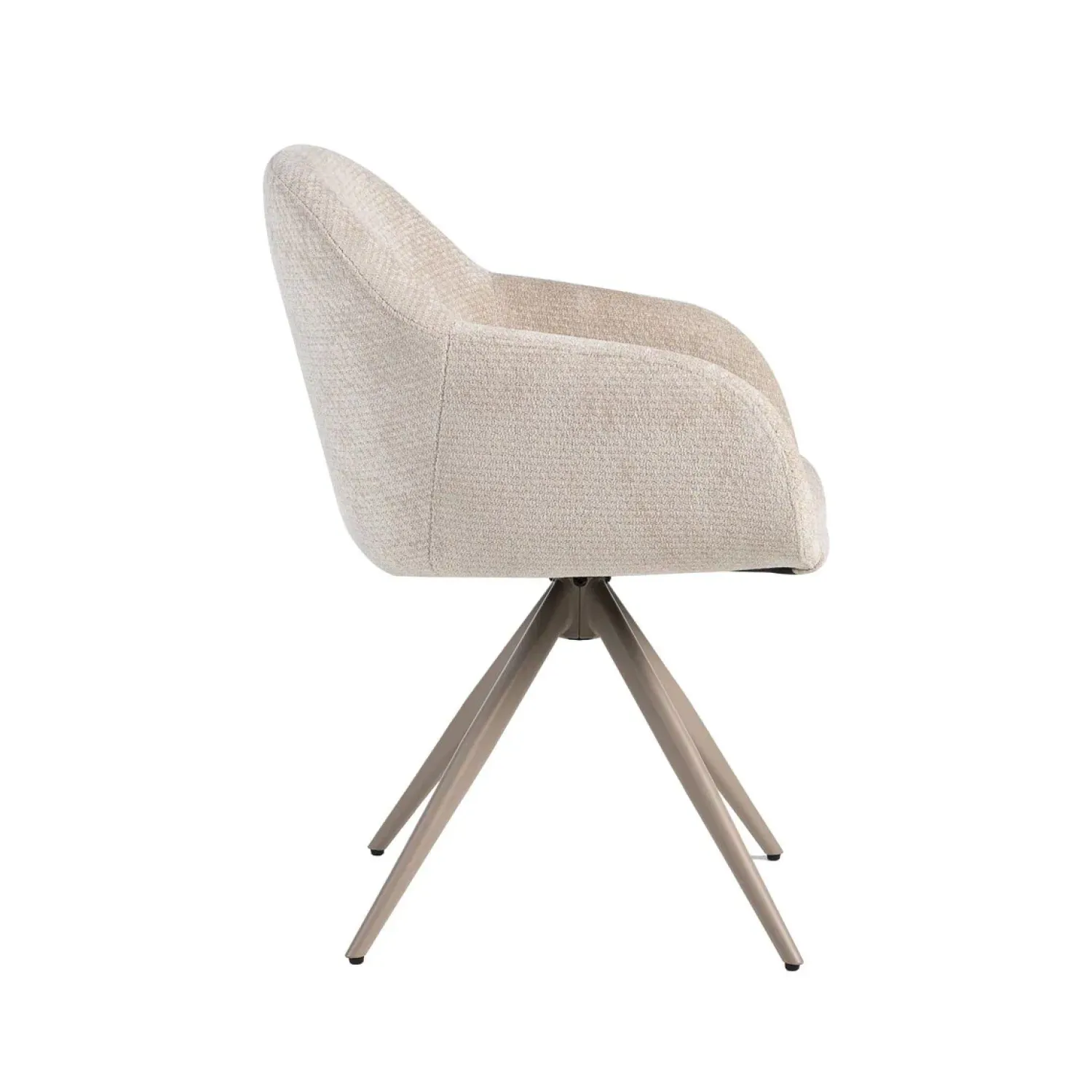 Label51 Eetkamerstoelen|Eetkamerstoel Fiby Naturel met Taupe poot