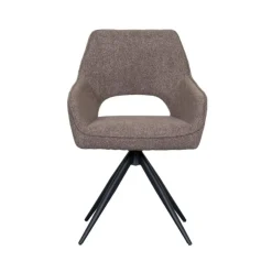 Label51 Eetkamerstoelen|Eetkamerstoel Finley Bruin Boucle