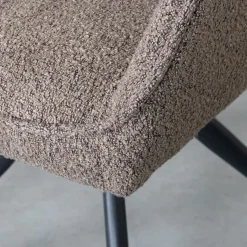 Label51 Eetkamerstoelen|Eetkamerstoel Finley Bruin Boucle