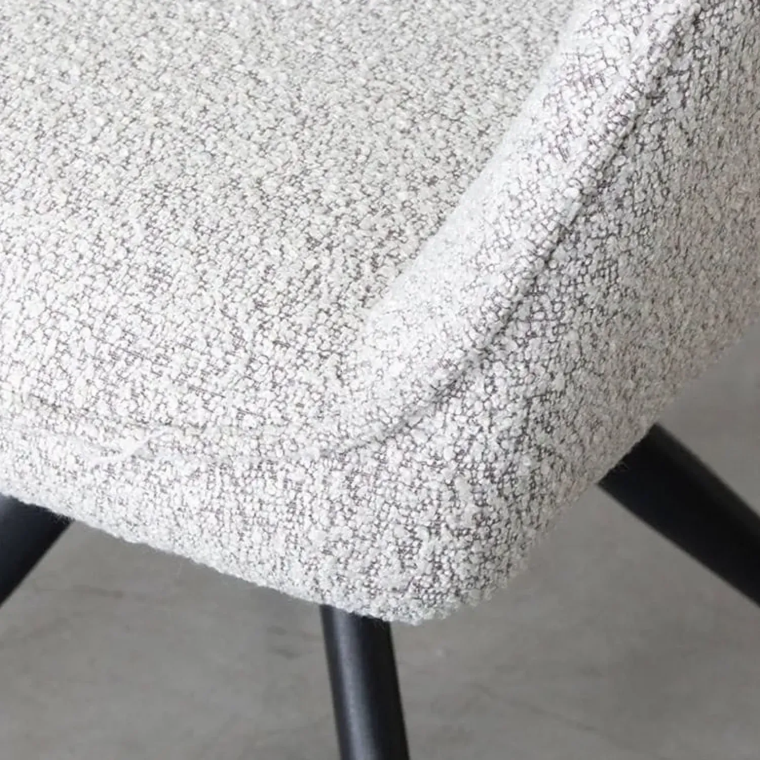 Label51 Eetkamerstoelen|Eetkamerstoel Finley Wit Boucle