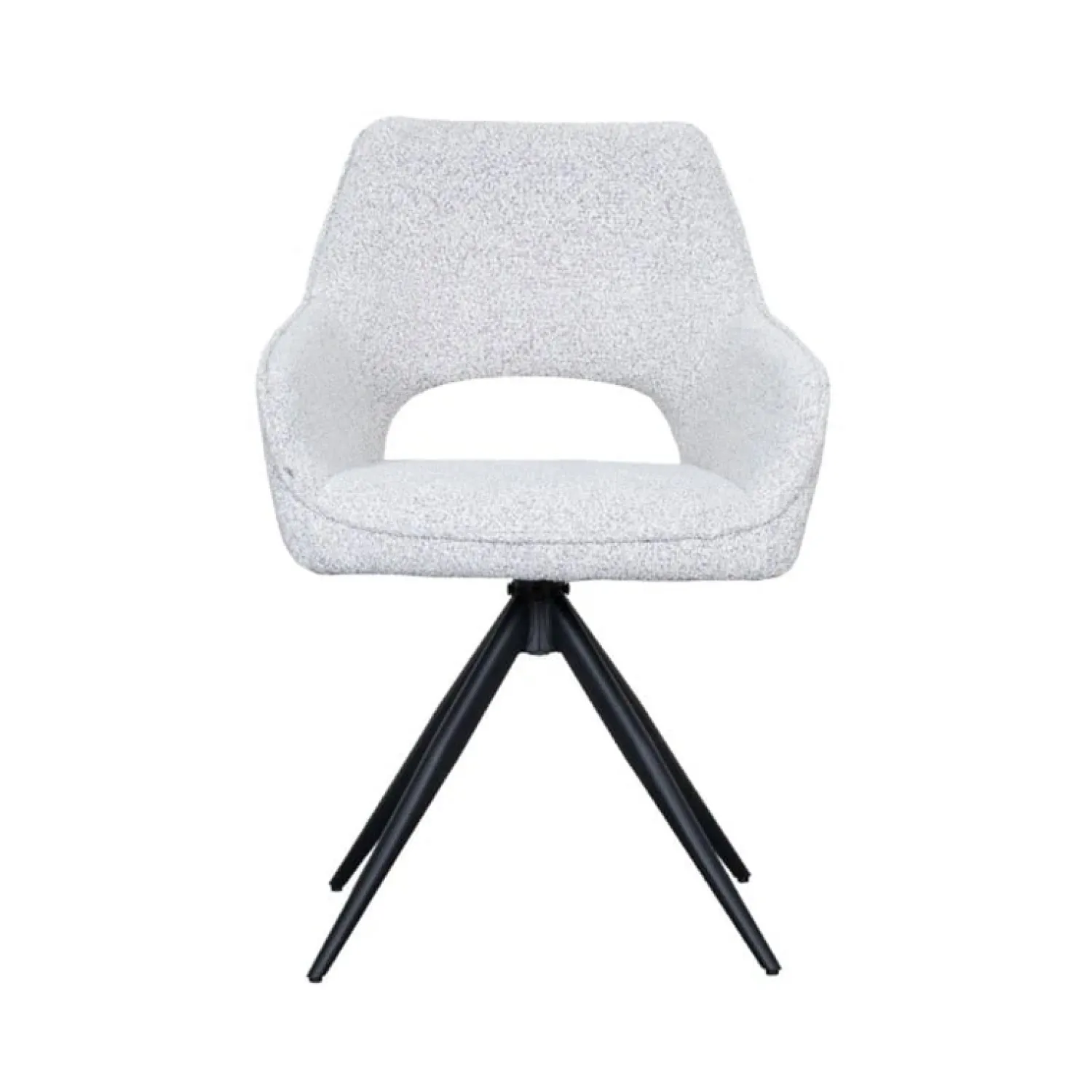 Label51 Eetkamerstoelen|Eetkamerstoel Finley Wit Boucle
