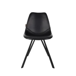 Dutchbone Eetkamerstoelen|Eetkamerstoel Franky Zwart