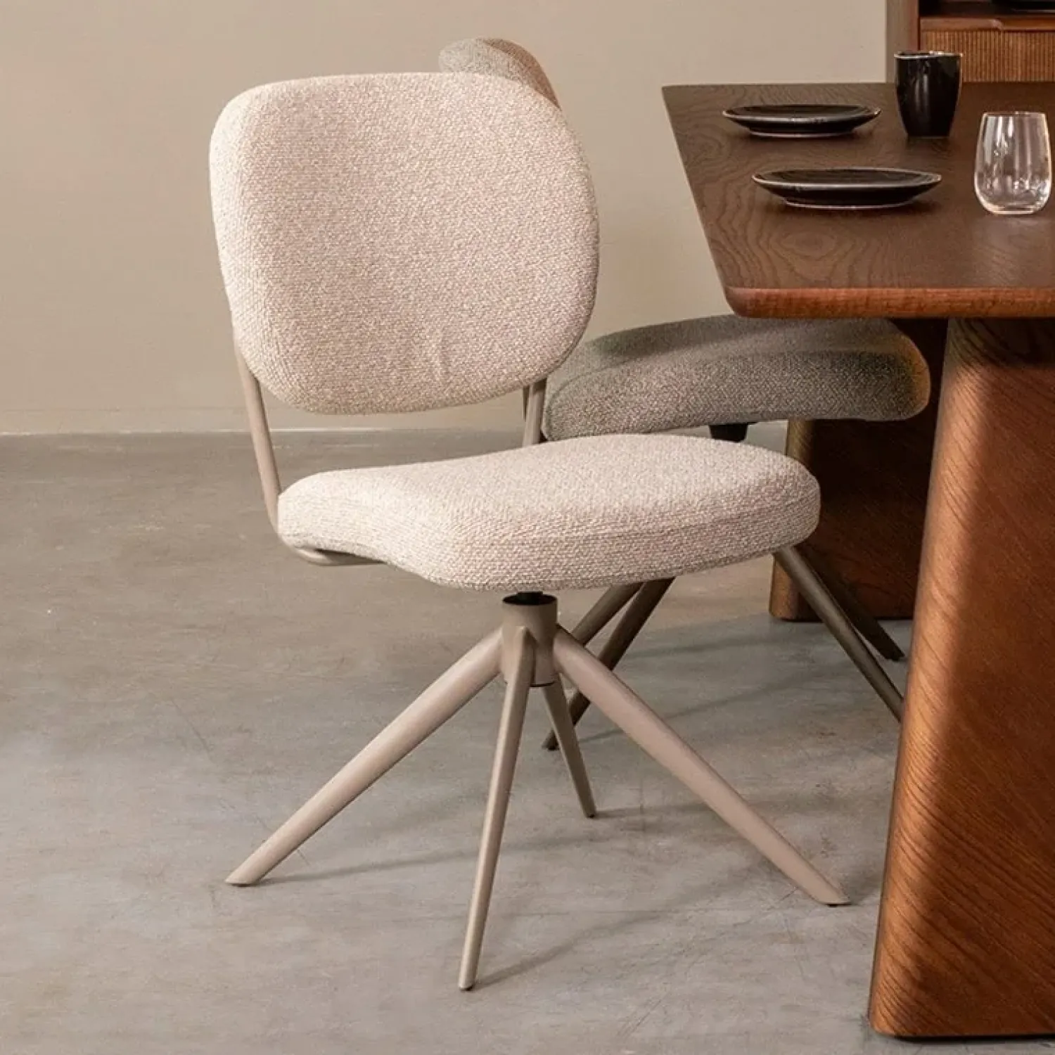Label51 Eetkamerstoelen|Eetkamerstoel Geneva Naturel Boucle