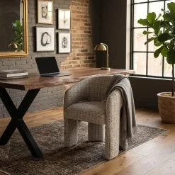 Eleonora Eetkamerstoelen|Eetkamerstoel Hamilton Taupe