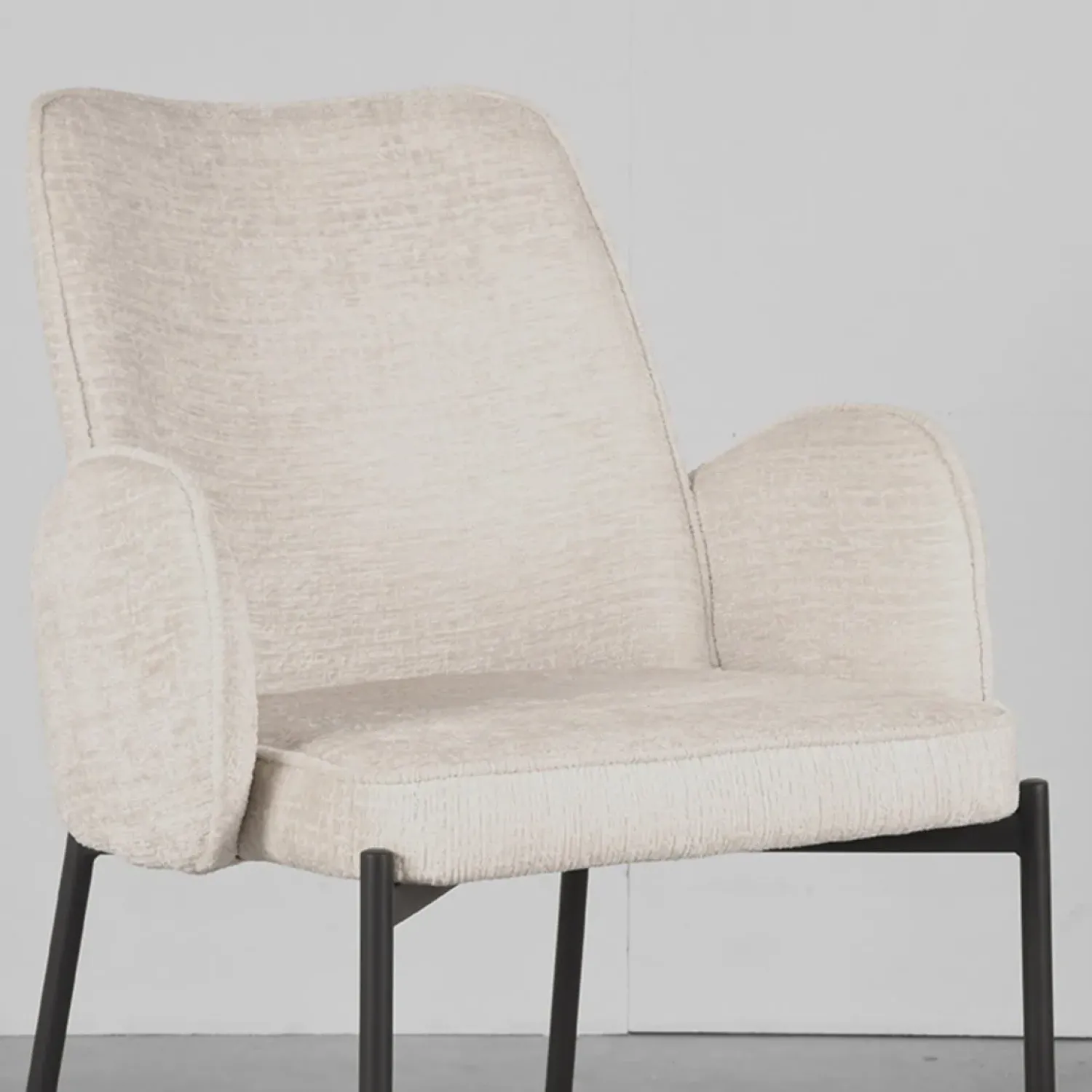 Label51 Eetkamerstoelen|Eetkamerstoel Joni Crème Fluweel (showroommodel)