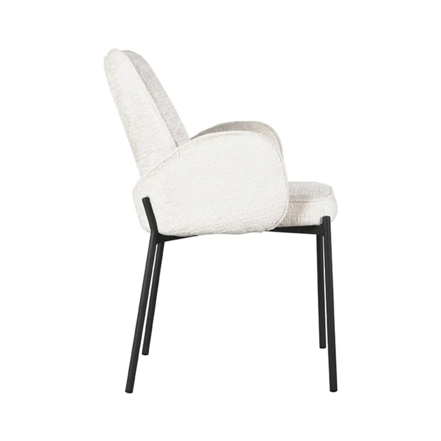 Label51 Eetkamerstoelen|Eetkamerstoel Joni Crème Fluweel (showroommodel)