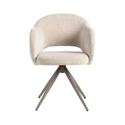 Label51 Eetkamerstoelen|Eetkamerstoel Lela Naturel met Taupe poot
