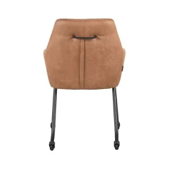 Cavetown Eetkamerstoelen|Eetkamerstoel Lenny cognac