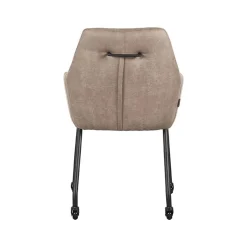 Cavetown Eetkamerstoelen|Eetkamerstoel Lenny taupe