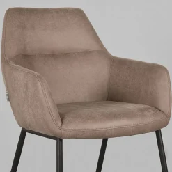 Cavetown Eetkamerstoelen|Eetkamerstoel Lenny taupe