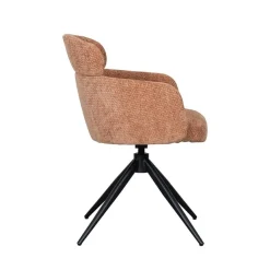 Label51 Eetkamerstoelen|Eetkamerstoel Levi Cognac Stof