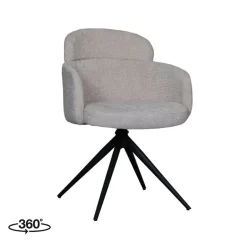 Label51 Eetkamerstoelen|Eetkamerstoel Levi Naturel Stof