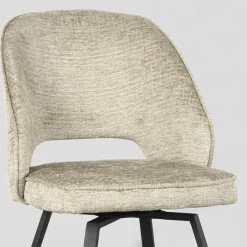 Label51 Eetkamerstoelen|Eetkamerstoel Lewis Beige Fluweel