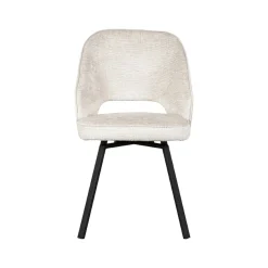 Label51 Eetkamerstoelen|Eetkamerstoel Lewis Crème Fluweel