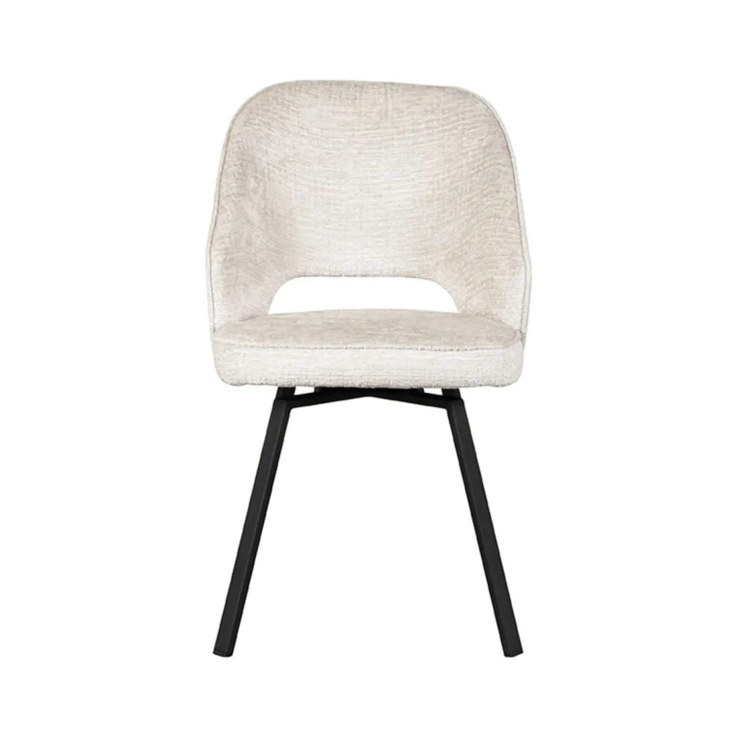 Label51 Eetkamerstoelen|Eetkamerstoel Lewis Crème Fluweel