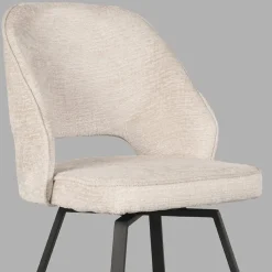 Label51 Eetkamerstoelen|Eetkamerstoel Lewis Crème Fluweel