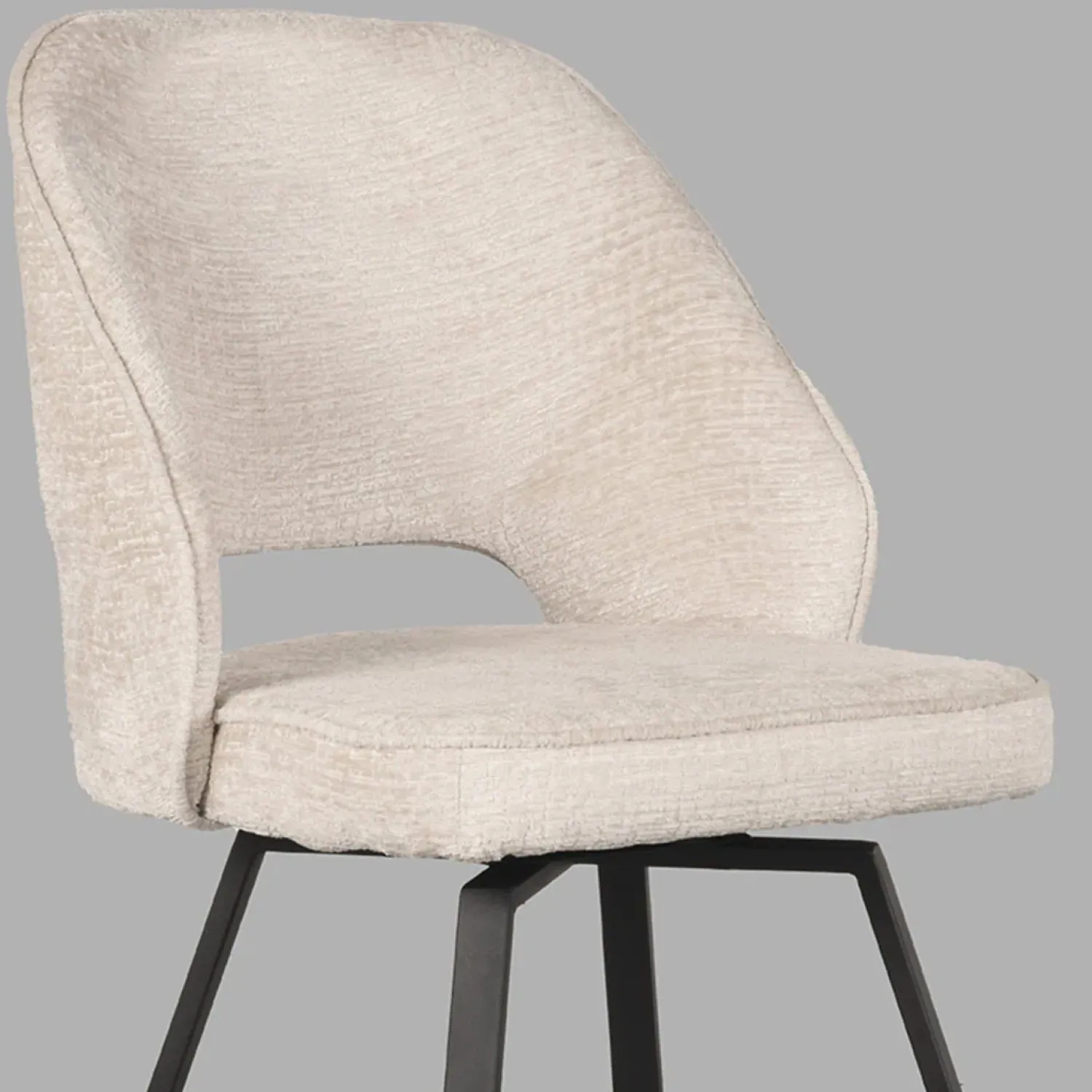 Label51 Eetkamerstoelen|Eetkamerstoel Lewis Crème Fluweel