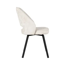 Label51 Eetkamerstoelen|Eetkamerstoel Lewis Crème Fluweel