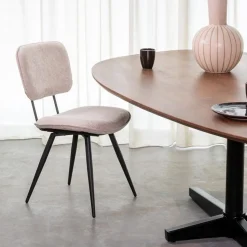 Label51 Eetkamerstoelen|Eetkamerstoel Liva Naturel Stof