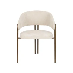 Dutchbone Eetkamerstoelen|Eetkamerstoel Naida Beige