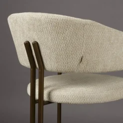 Dutchbone Eetkamerstoelen|Eetkamerstoel Naida Beige