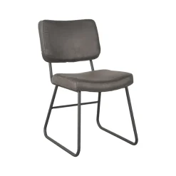 Label51 Eetkamerstoelen|Eetkamerstoel Noah Antraciet Micro Suede
