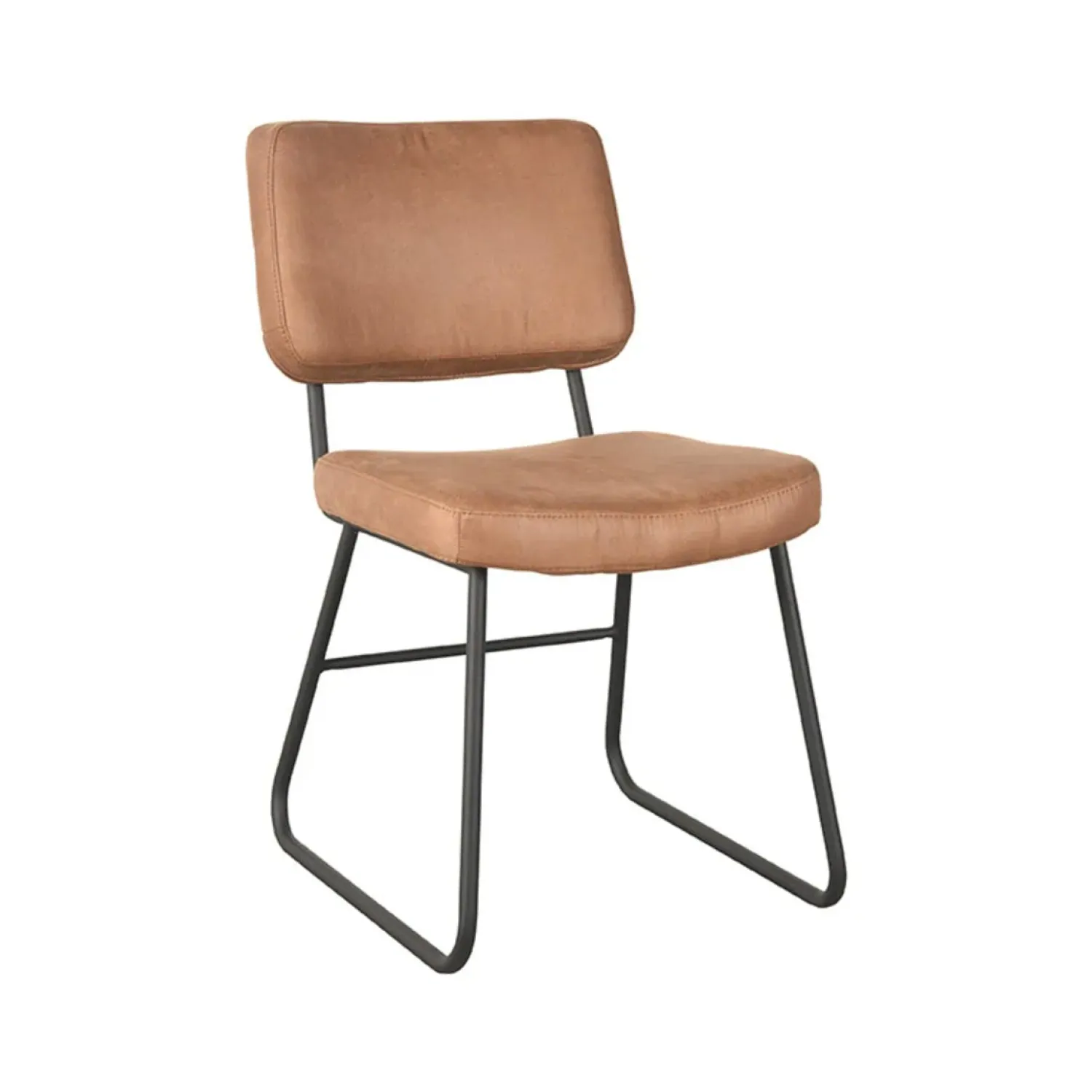 Label51 Eetkamerstoelen|Eetkamerstoel Noah Cognac Micro Suede