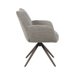 Label51 Eetkamerstoelen|Eetkamerstoel Padua Mushroom Boucle met Brons poot