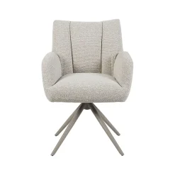 Label51 Eetkamerstoelen|Eetkamerstoel Padua Naturel Boucle met Taupe poot