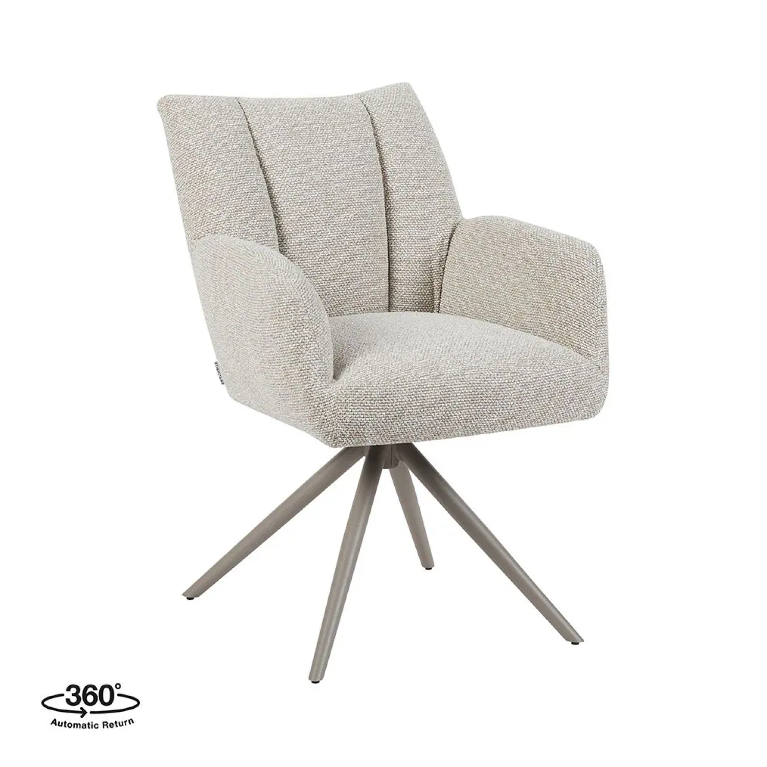 Label51 Eetkamerstoelen|Eetkamerstoel Padua Naturel Boucle met Taupe poot