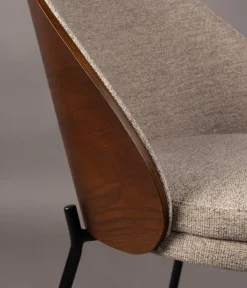 Dutchbone Eetkamerstoelen|Eetkamerstoel Rodin Grijs 54cm