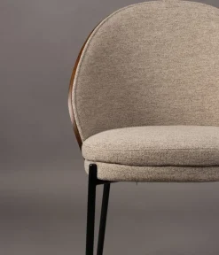 Dutchbone Eetkamerstoelen|Eetkamerstoel Rodin Grijs 54cm