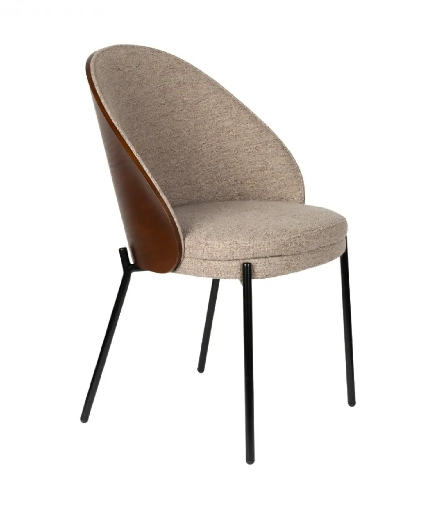 Dutchbone Eetkamerstoelen|Eetkamerstoel Rodin Grijs 54cm