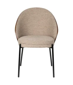Dutchbone Eetkamerstoelen|Eetkamerstoel Rodin Grijs 54cm