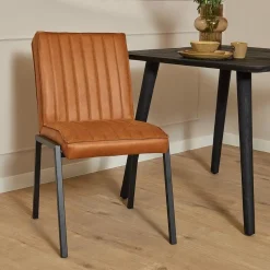Furndea Eetkamerstoelen|Eetkamerstoel Ronda cognac