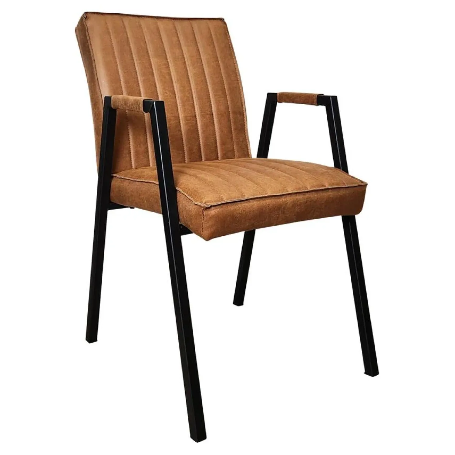 Furndea Eetkamerstoelen|Eetkamerstoel Ronda met armleuning cognac