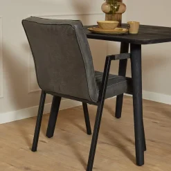 Furndea Eetkamerstoelen|Eetkamerstoel Ronda met armleuning antraciet