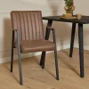 Furndea Eetkamerstoelen|Eetkamerstoel Ronda met armleuning bruin