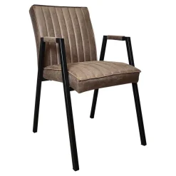 Furndea Eetkamerstoelen|Eetkamerstoel Ronda met armleuning bruin