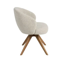 Label51 Eetkamerstoelen|Eetkamerstoel Sabi Naturel Boucle met Naturel poot