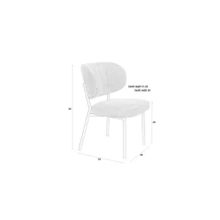 NORI Living Eetkamerstoelen|Eetkamerstoel Sanne Oranje