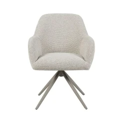 Label51 Eetkamerstoelen|Eetkamerstoel Sayuri Naturel Boucle met Taupe poot