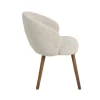 Label51 Eetkamerstoelen|Eetkamerstoel Shiro Naturel Boucle met Walnoot poot