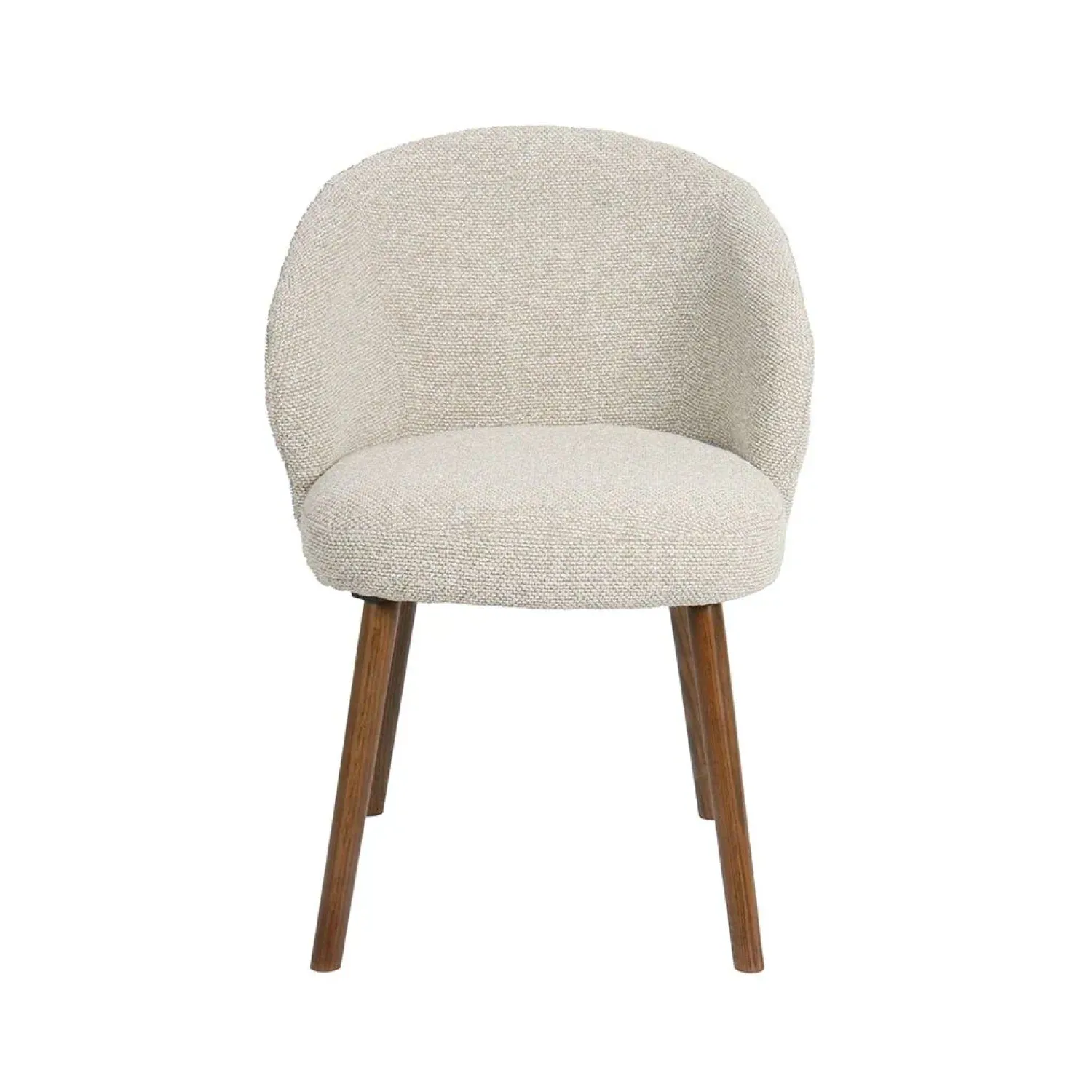 Label51 Eetkamerstoelen|Eetkamerstoel Shiro Naturel Boucle met Walnoot poot