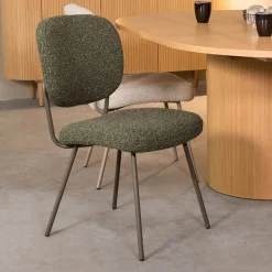 Label51 Eetkamerstoelen|Eetkamerstoel Singapore Forest Boucle
