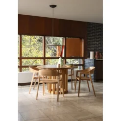 Dutchbone Eetkamerstoelen|Eetkamerstoel Westlake Naturel 58cm