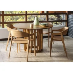 Dutchbone Eetkamerstoelen|Eetkamerstoel Westlake Naturel 58cm