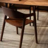 Dutchbone Eetkamerstoelen|Eetkamerstoel Westlake Walnoot 58cm