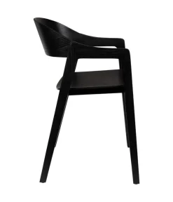 Dutchbone Eetkamerstoelen|Eetkamerstoel Westlake Zwart 58cm