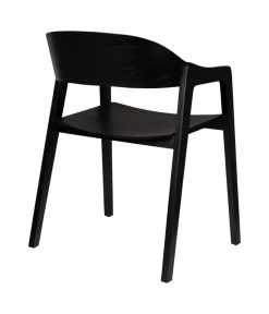 Dutchbone Eetkamerstoelen|Eetkamerstoel Westlake Zwart 58cm